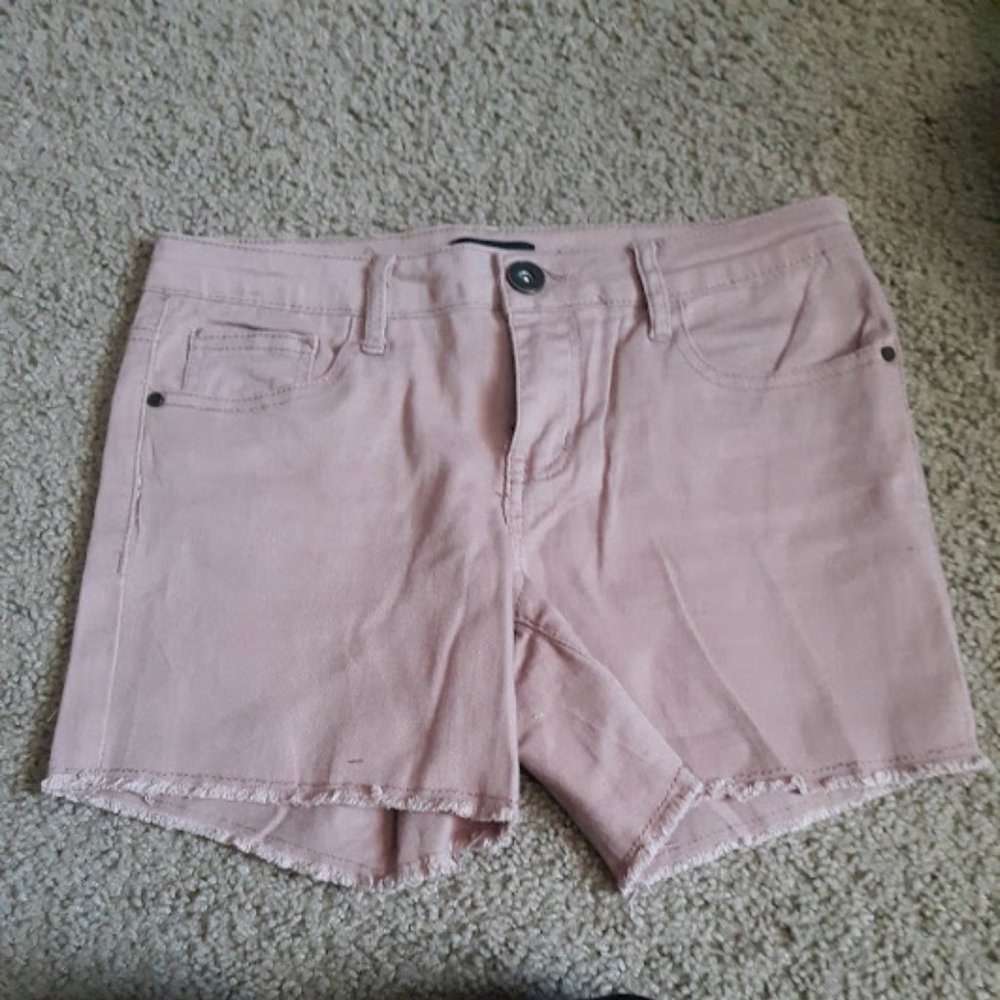 Silvercrush Pink Frayed Midi Shorts Juniors 5/6